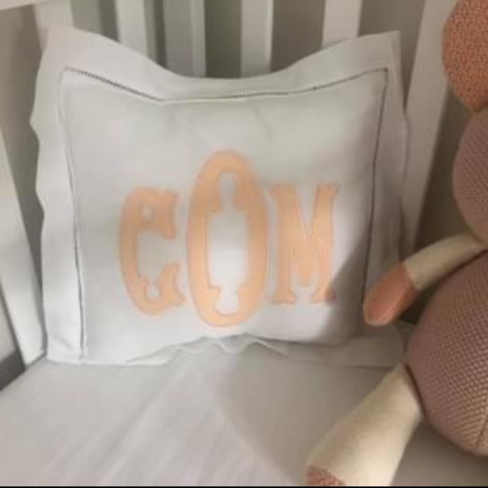 Monogramed baby pillow